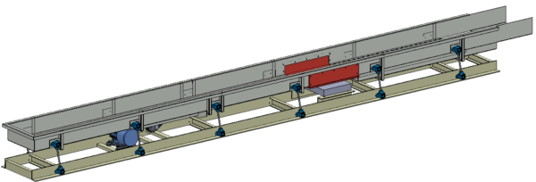 Conveyor with elastic hed series type NFR