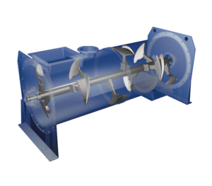 Ploughshare mixer batch